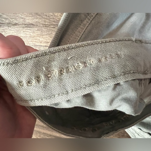 American Eagle Mom Straight Jeans 10 Olive Green - Picture 6 of 12